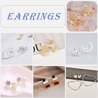 simple elegant butterfly heart pearl geometric earrings women vintage ear jewelry