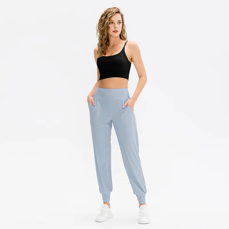 2022 New Women's Yoga Pants High Waisted Sweatpants with Pockets Tapered Casual Lounge Jogger Pants Loose Track Cuff Leggings
