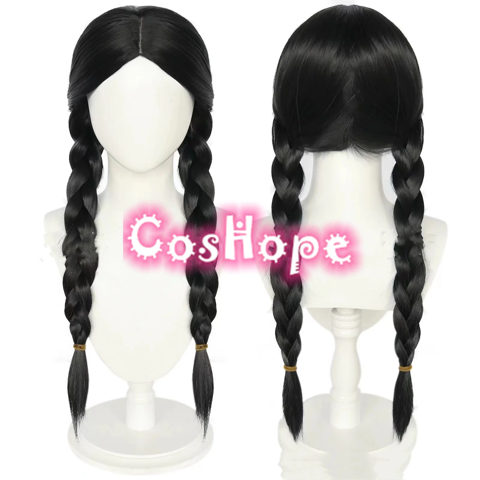 

The Addams Family Wednesday Addams Cosplay Wig Pre Styled Black Braided Wig Cosplay Anime Cosplay Heat Resistant Synthetic Wigs
