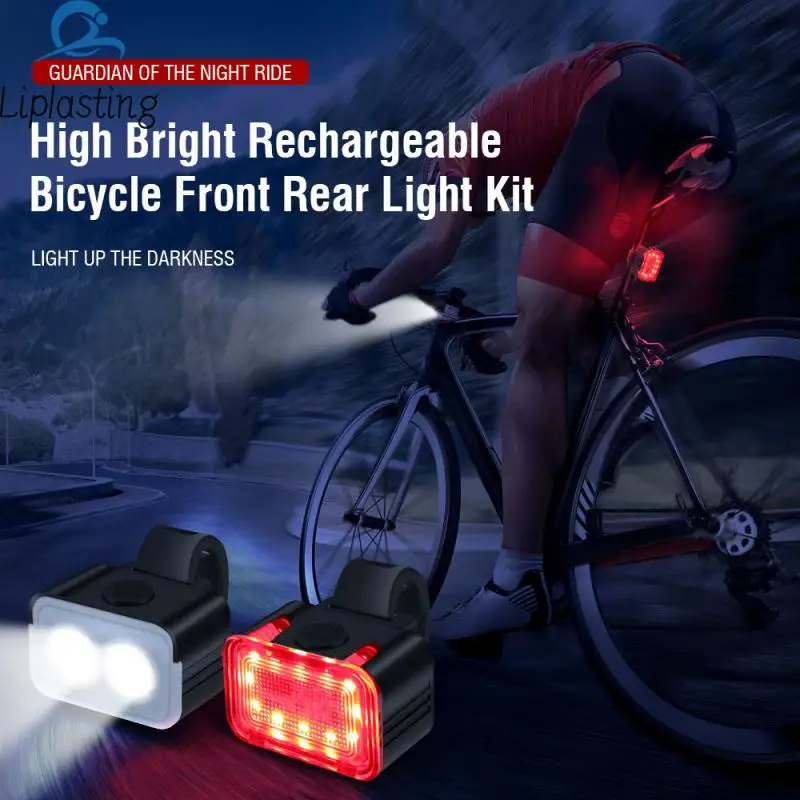 

Bicycle Headlamp Waterproof Memory Mode Usb Rechargeable Type-c Charging Xpg2 Lamp Beads Bicycle Lamp Bike Tail Lights Led