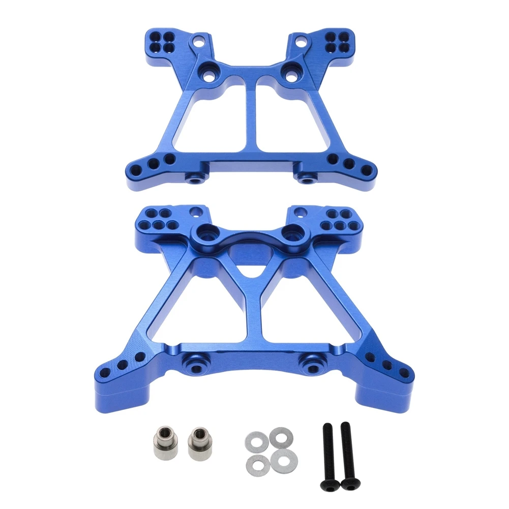 

Metal Front and Rear Shock Tower 6838 6839 for 1/10 Slash Stampede VXL RC Car Upgrades Parts,Blue