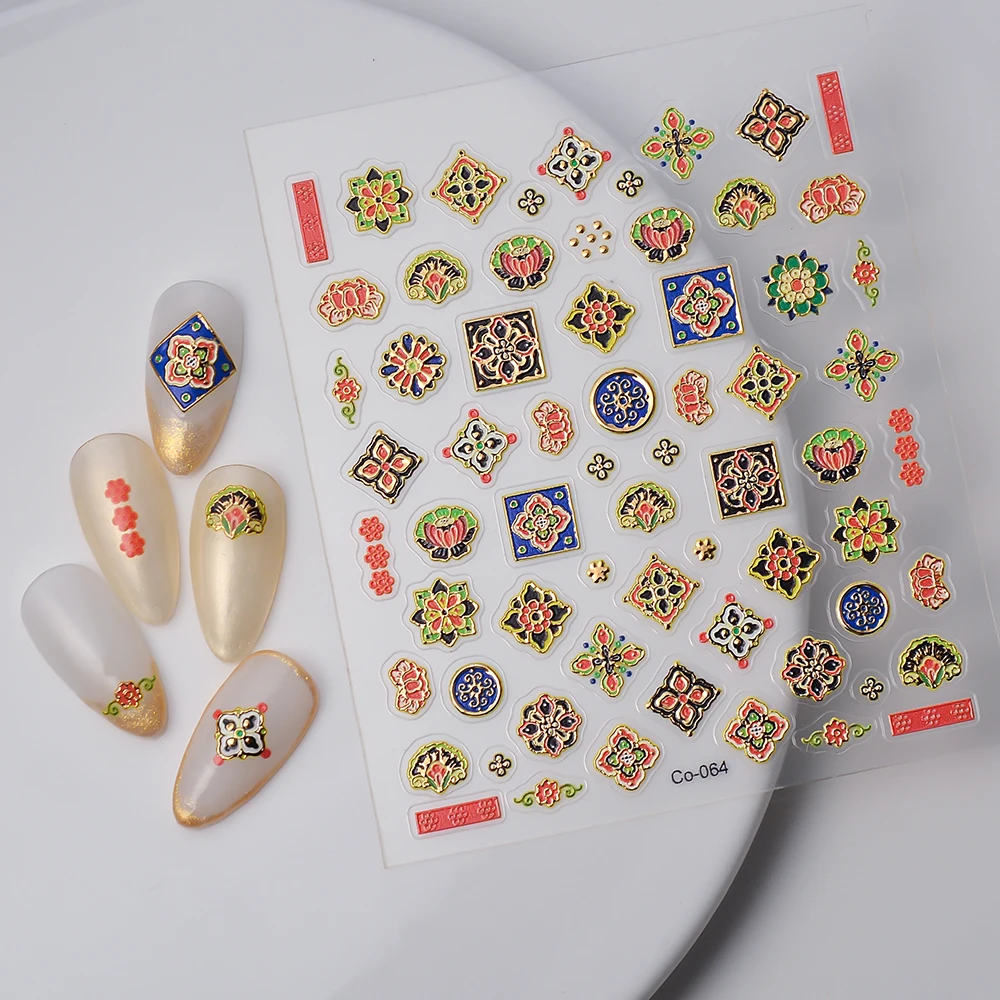 Лазерная наклейка для ногтей 3D голографический узор на заказ наклейки