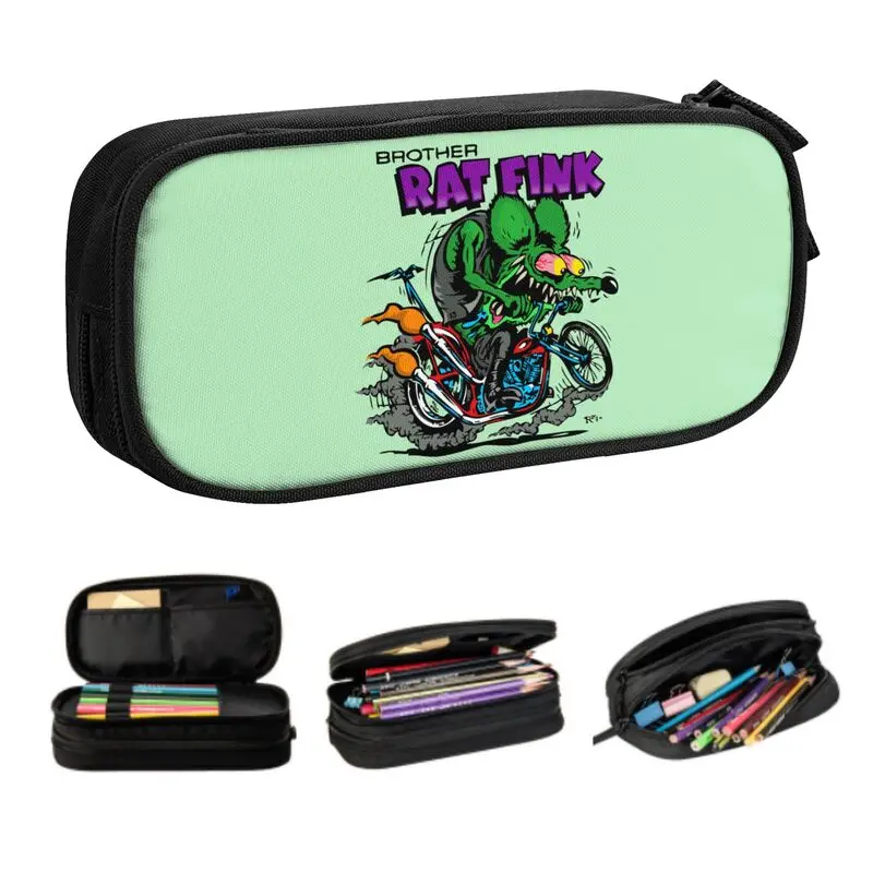 

Милый карандаш в стиле аниме с рисунком крысы тонкой, большой пенал для мальчиков и девочек, канцелярские принадлежности