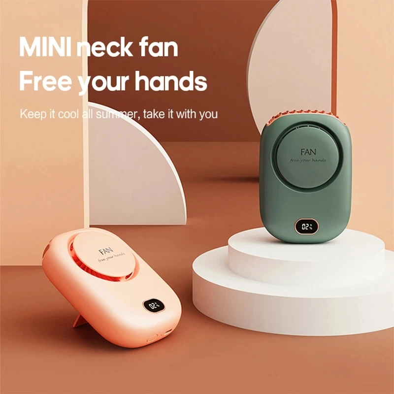 

Portable Lazy Hanging Neck Fan Mini Cooling Fans Bladeless New USB Fan Rechargeable Sports Cooling Outdoor Sports Fan