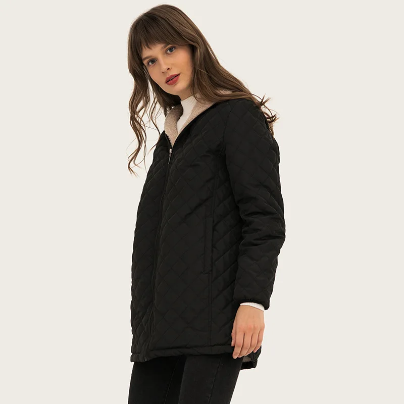 Parkas Hooded Coats 5 Color Women 2021 Autumn and Winter New Solid Color Casual Thick Coat Clothes Long Sleeve Quality Parkas