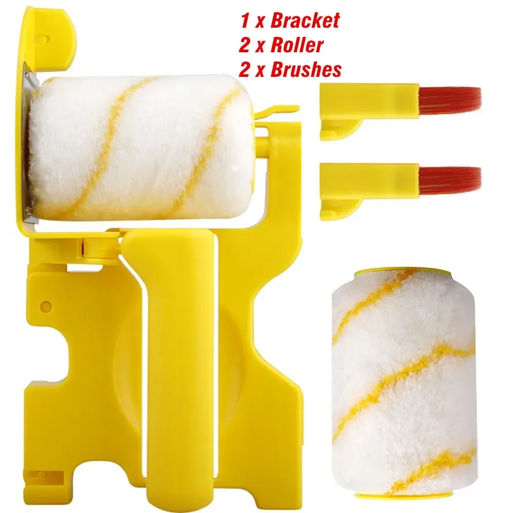 

Многофункциональная валиковая кисть для кромок с чистым вырезом, бытовой набор инструментов для декоративной живописи на стене и потолках со стержнем и лотком