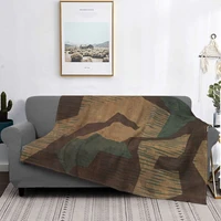 3d splintertarn german camouflage pattern blanket flannel summer texture light thin blanket sofa office plush thin quilt