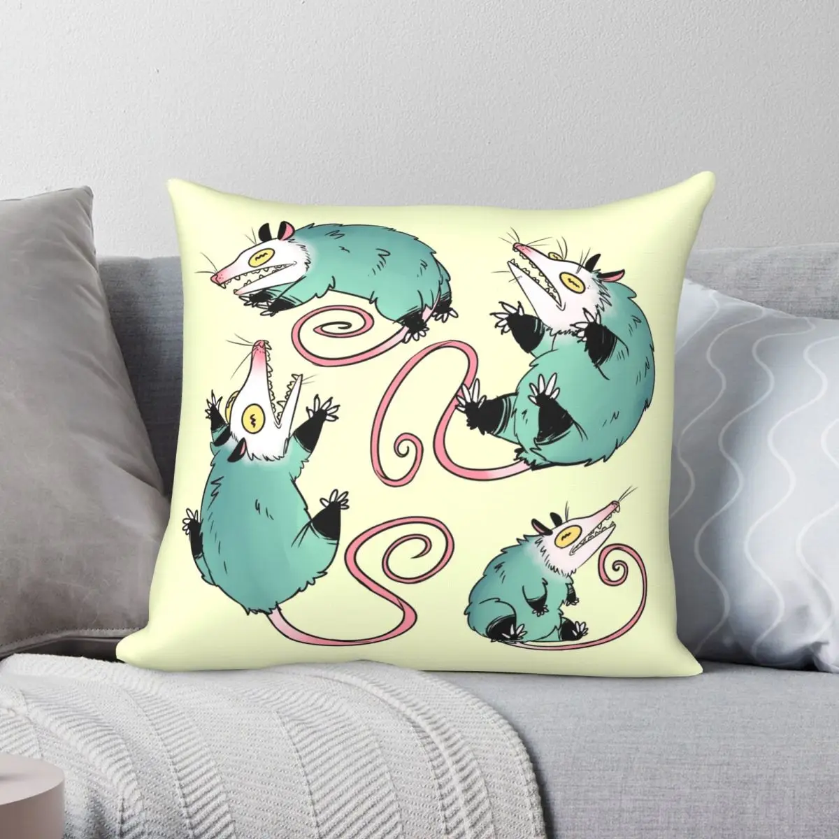 

Квадратный чехол для подушки с изображением кошек и мусора, чехол из полиэстера и льна с бархатным узором, декоративный чехол для подушки на...