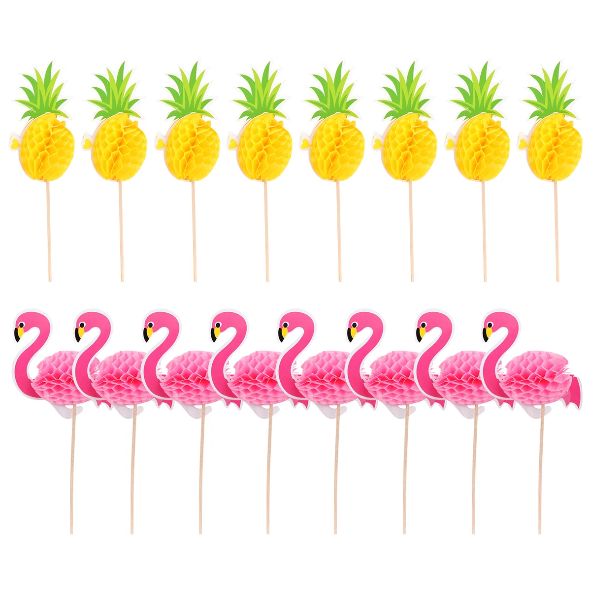 

Cupcake Picks Topper Cake Pineapple Toppers3D Fruit Inserts Favor Party Luau Birthdaycocktail Decorationhoneycomb Holiday