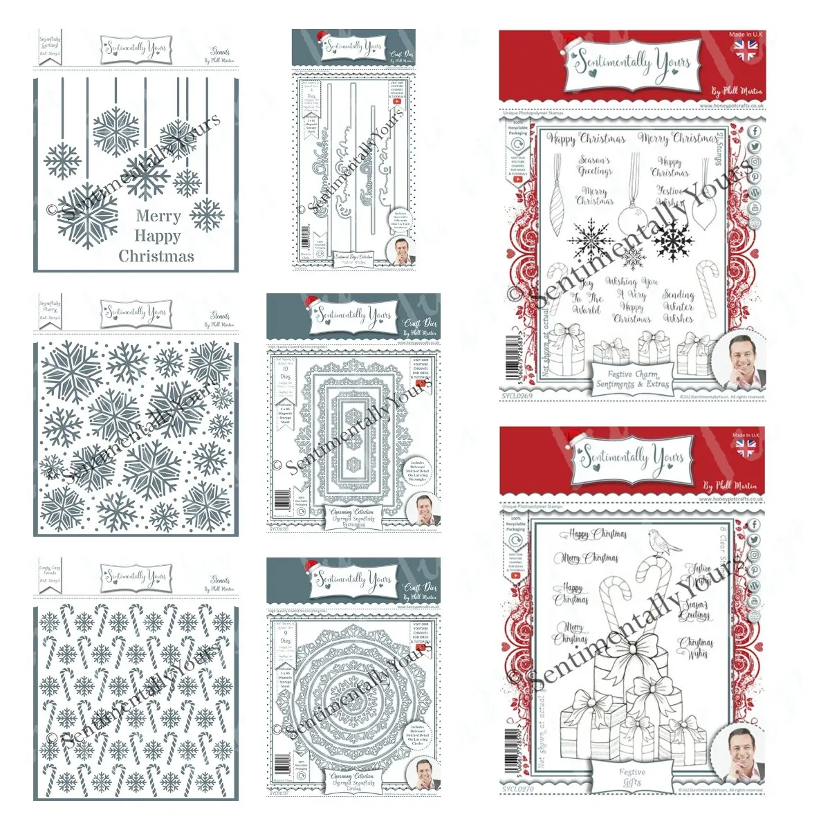 Металлические штампы-трафареты снежинки