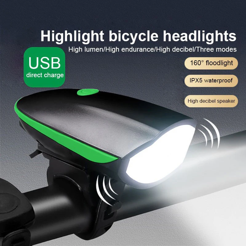 

250LM Bike Light Headlight T6 Bicycle Flashlight LED USB Rechargeable Torch Aluminum Alloy Cycling High Beam Low Accessories