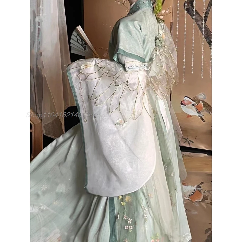TGCF Tian Guan Ci Fu Xie Lian Hua Cheng Feng Shi Qing Xuan Косплей Костюм Зеленое Cos Платье Hanfu Полный