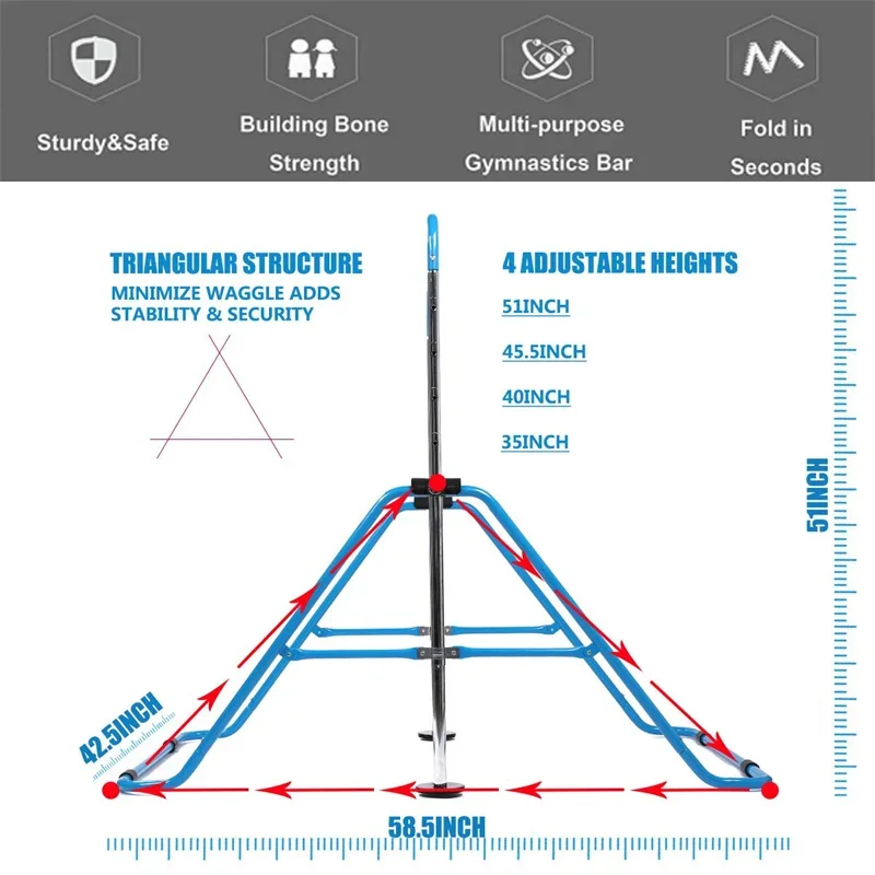Высота бар Горизонтальный Домашнее оборудование для тренировок в тренажерном