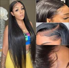 Парики женские прямые из натуральных человеческих волос, 13 х6 дюймов