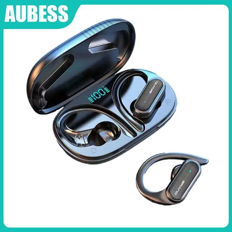 

Wireless Earbuds Bluetooth 5.3 Headphones Earphones In Ear Waterproof With Miccrophone LED Display For Sports Running Earhooks