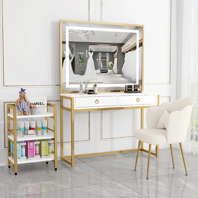 Роскошный туалетный столик в скандинавском стиле для макияжа женские комоды