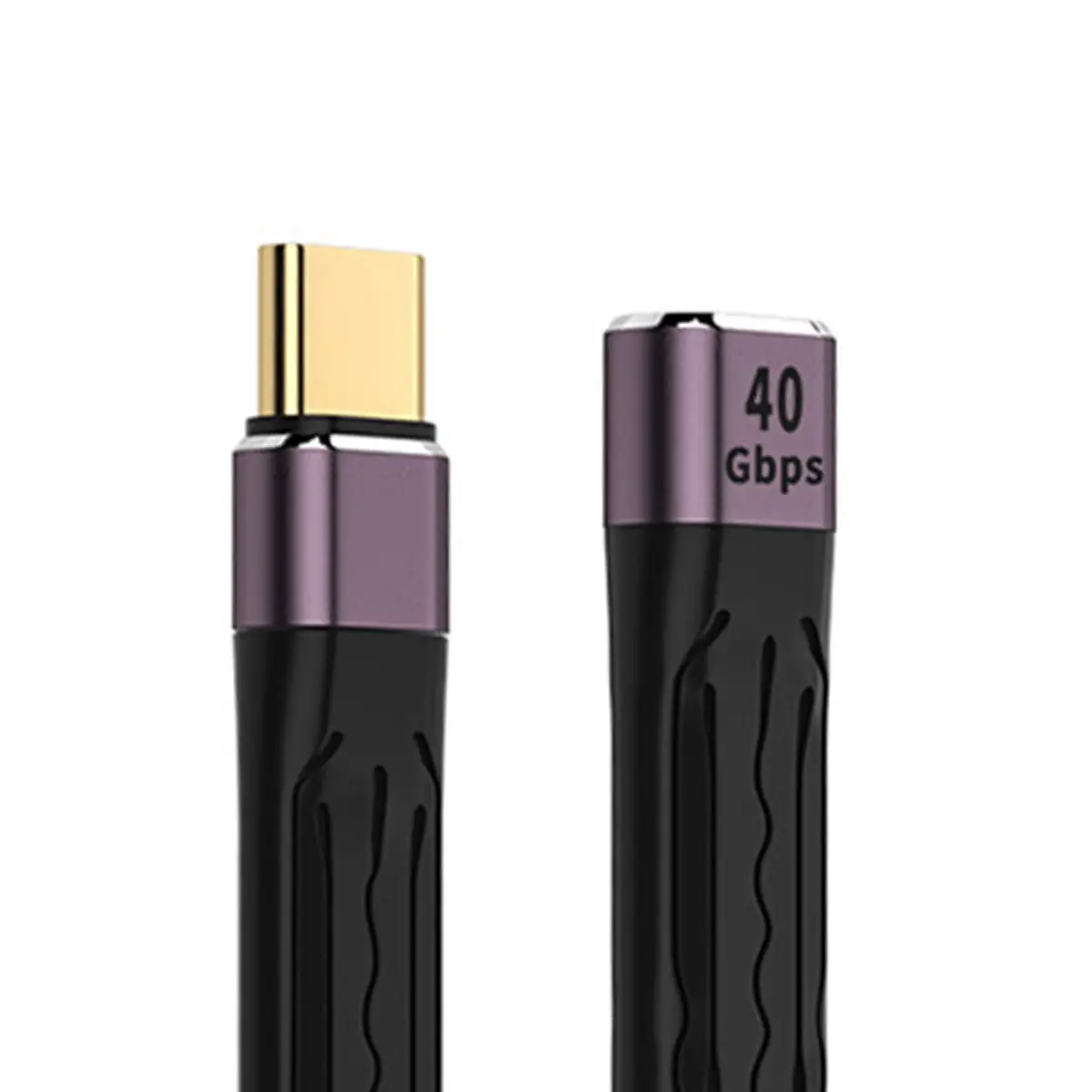 ChenYang USB-C USB4 Удлинительный кабель тонкий плоский штекер-гнездо 40 Гбит/с 100 Вт