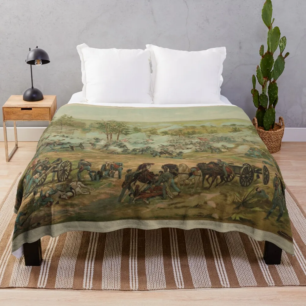 

Battle of Gettysburg by Paul Philippoteaux (1898) Throw Blanket