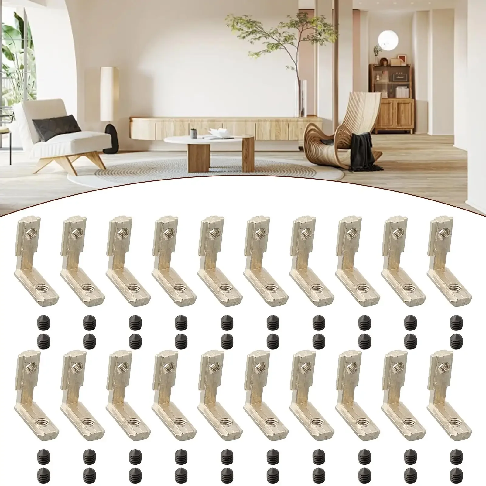 20 шт. Т-образные Угловые скобы алюминиевый профиль