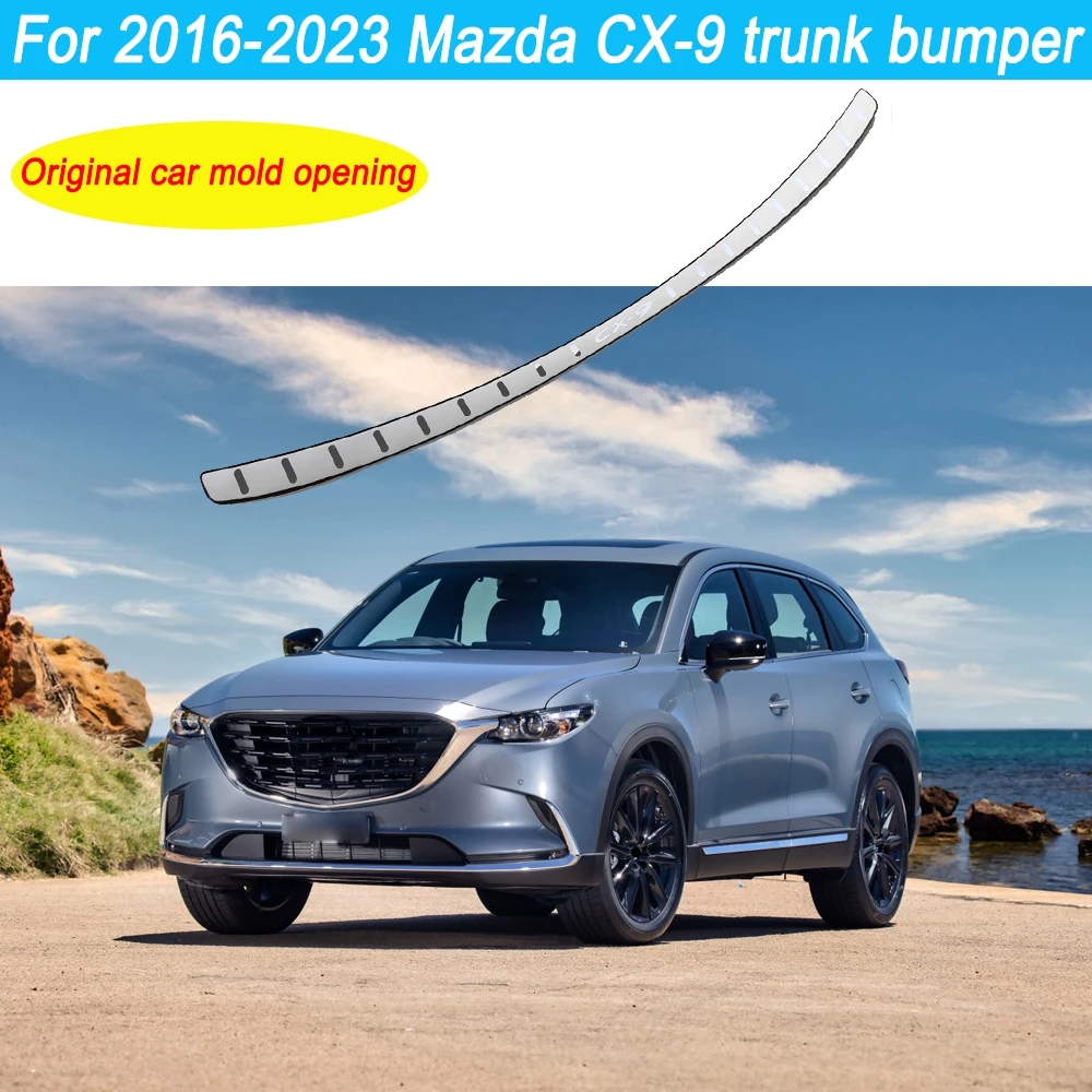 

Для Mazda CX-9 CX9 CX 9 2016-2022 2023 защитная накладка для багажника заднего бампера автомобильные аксессуары Накладка на порог из нержавеющей стали