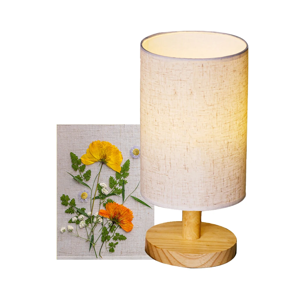 

Lamps Pressed Flowers Table Lamp with Night Light Warm Home Bedrooms Bedside Plants Household Items Handmade Type 4