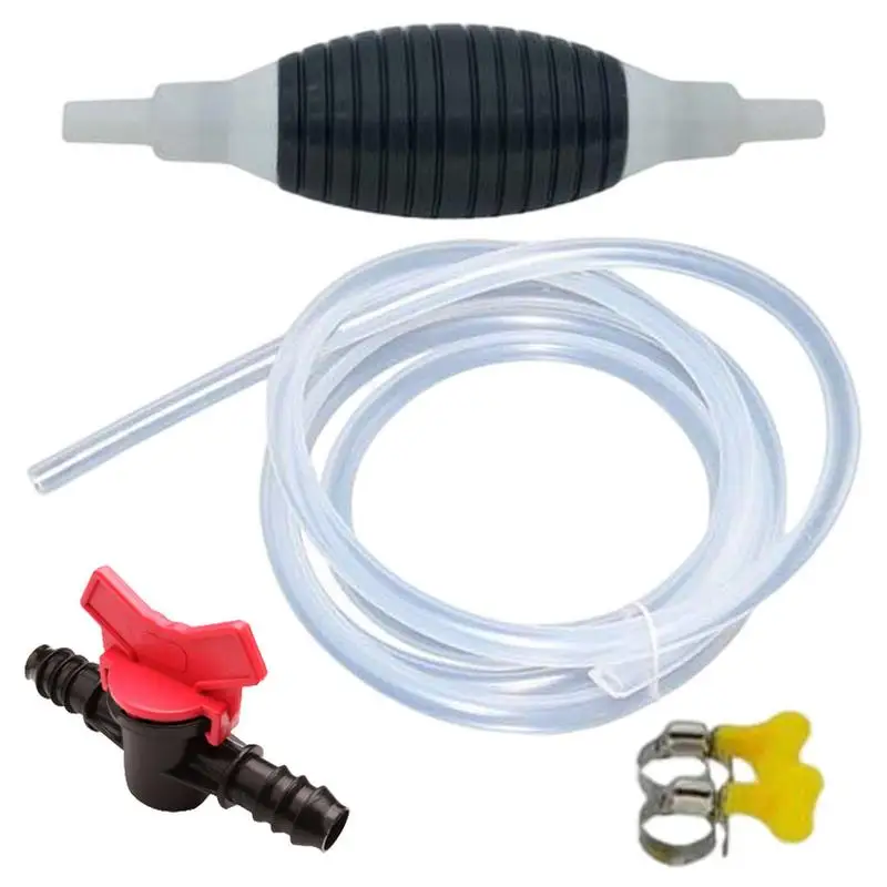 

High Flow Siphon Hand Pump Manual Hand Fuels Pump With Durable Hose Transfer Siphon Pump For Gases Gasolines Petrol Diesel Oil