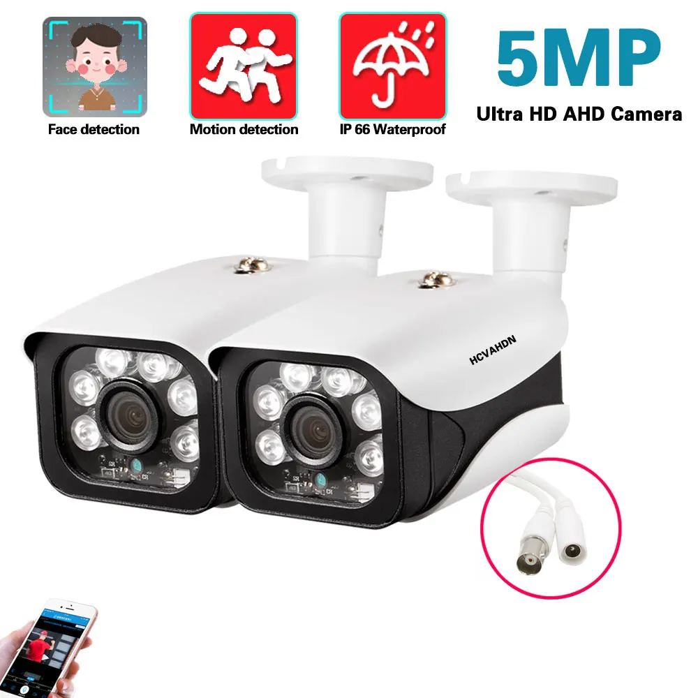 

CCTV Camera CCD Sensor 5MP IR-Cut Filter AHD Camera Indoor / Outdoor Waterproof 3.6mm Lens Security 5MP Security Analog Cameras