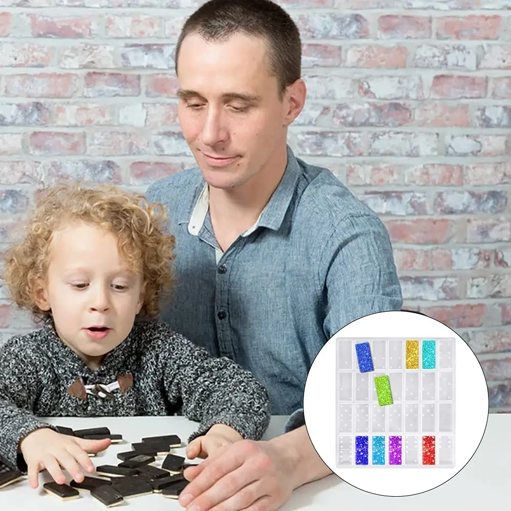 Силиконовая форма домино для хранения из смолы и эпоксидной формы