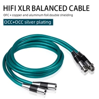 1 pair xlr cable male to female occ silver plated audio cable xlr plug cable top grade carbon fiber xlr hifi audio cable