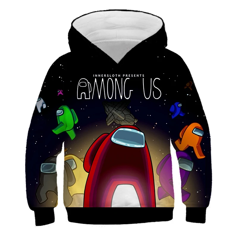

1-14 Years Kids Clothes Baby Boys Cartoon Among Us Hoodies Spring Clothes For Girls Kids Long Sleeve O-neck Harajuku Sweatshirt