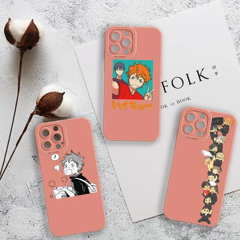 

Anime Oya Haikyuu Phone Case For iPhone 13 12 11 Pro MAX Mini X XS XR 7 8 Plus Camera Lens Liquid Silicone