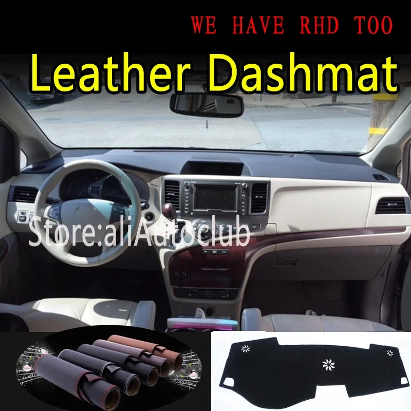 

For Toyota Sienna 2011 2012 2013 2014 Leather Dashmat Dashboard Cover Dash Mat Sunshade Carpet Car Styling Auto Assessoires Pads