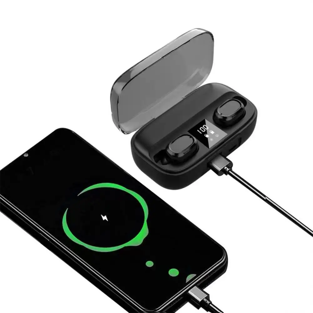 

Touch Control Headset Noise Reduction With Microphone Earphones In-ear Led Digital Display Hifi Stereo