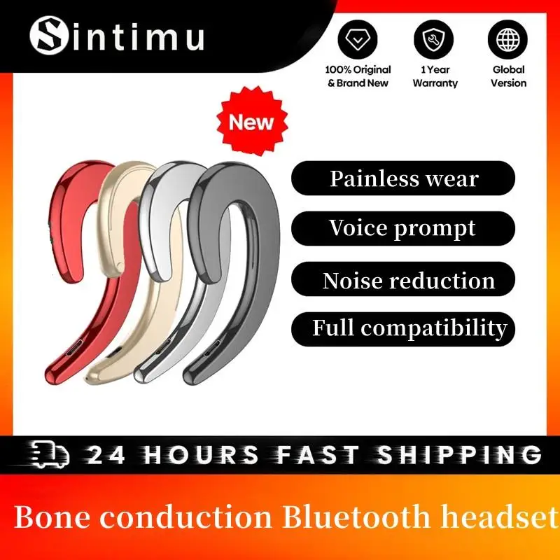 

Bone Conduction Bluetooth Headset Ear Hook Design Painless Wear Fully Compatible Intelligent Noise Reduction Sports Earphones