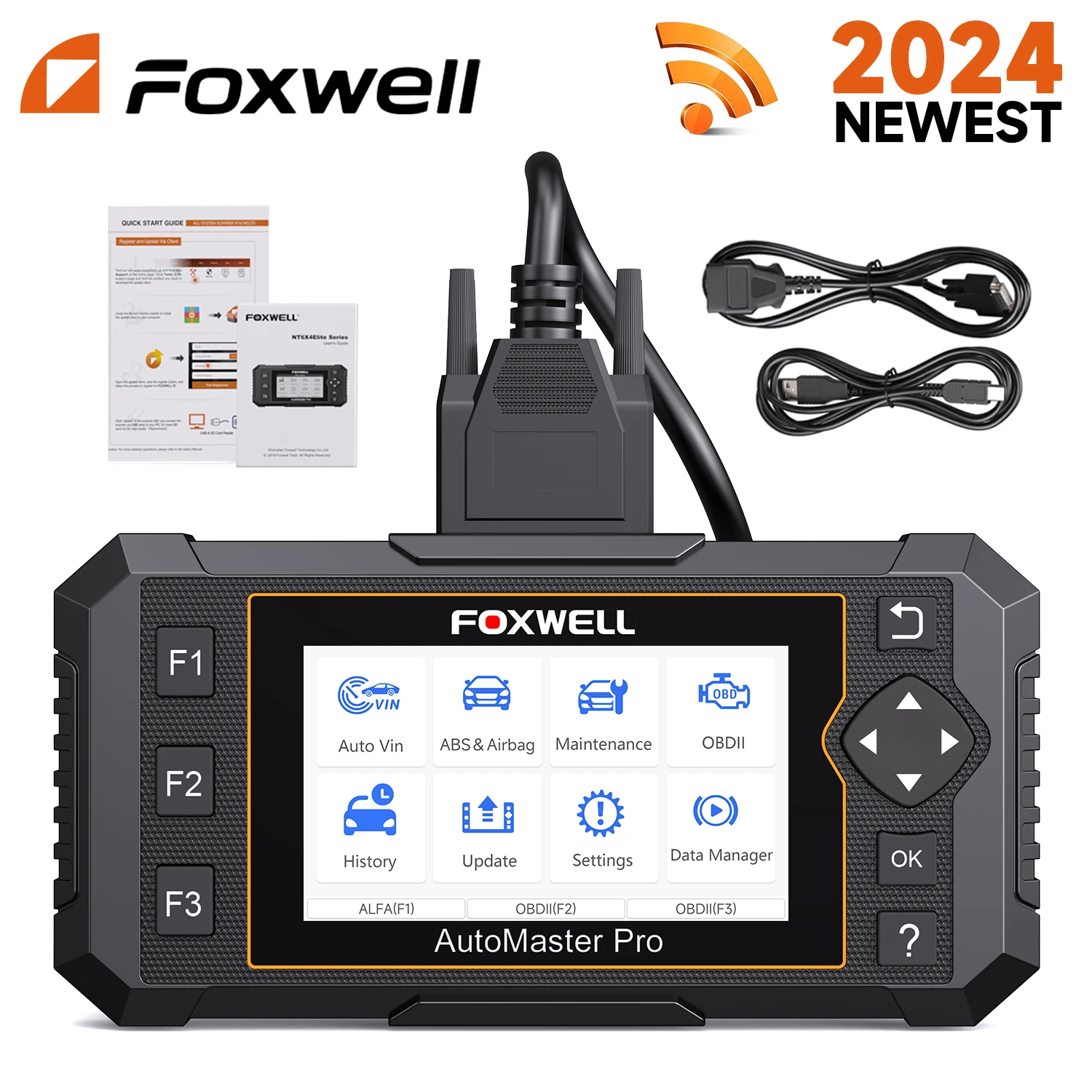 FOXWELL NT650 PRO считыватель кодов двунаправленный ABS SRS автомобильный сканер OBD2