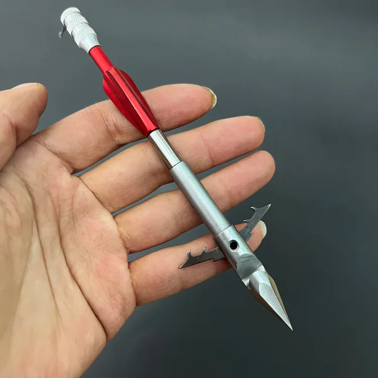 

5/10pcs Outdoor Fishing Fish Dart with Tail Stainless Steel Enter Water Smoothly Hunting Slingshot Accessories Dart Barb Arrows
