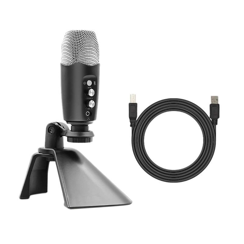 

USB Microphone Computer Cardioid Capacitor Pc Game Microphone Suitable For Streaming Podcasting Windows Compatible