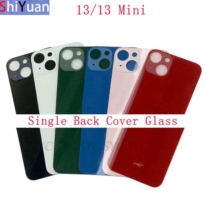 

Big Hole Battery Cover Camera Hole Rear Door Housing For iP 13 Mini Glass Plate Back Cover with Logo Replacement Parts