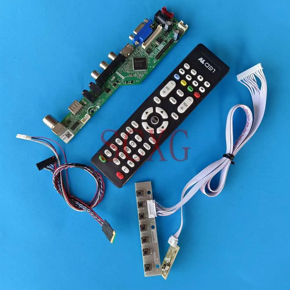 

LED LCD Controller Board Kit For LP156WH4-TLA1 15.6" 1366 768 Panel TV Analog Signal LVDS 40 Pin VGA AV USB HDMI-Compatible