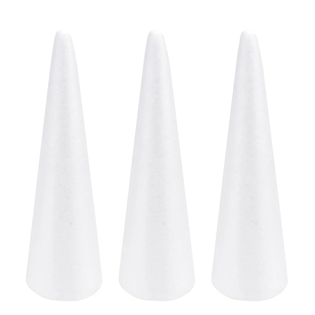 

Cones Cone Tree Styrofoam Christmas Crafts White Diy Craft Polystyrenefloral Supplies Partyxmas Material Blocks Modeling Shape