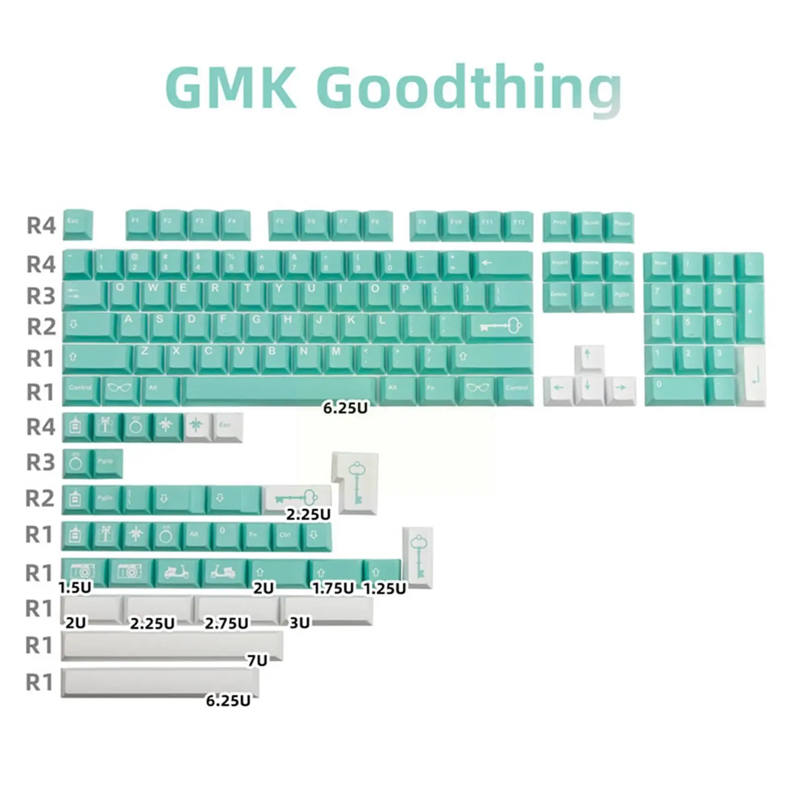 

142 клавиш GMK, колпачки для клавиш Goodthing, профиль PBT, сублимационная механическая клавиатура, колпачок для клавиатуры для MX Switch 61/64/68/71/84/87/104 Q2X5