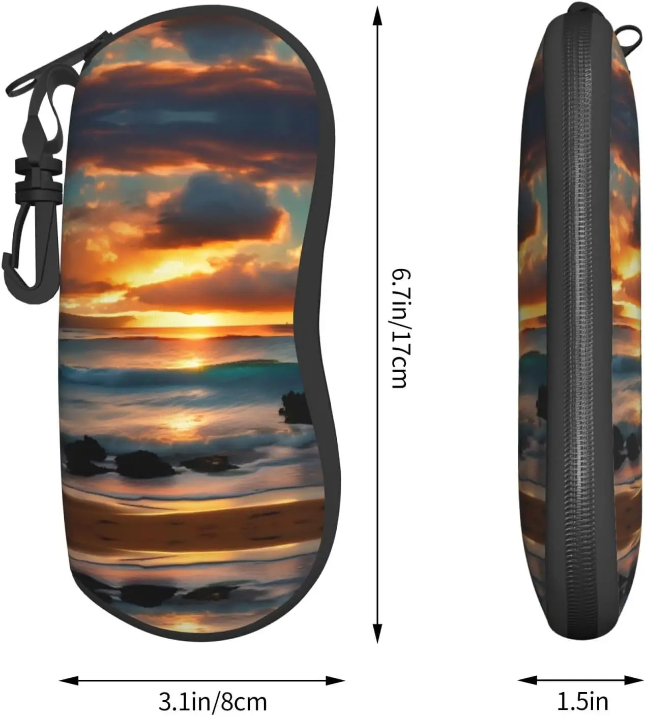 Пляжные солнцезащитные очки Maui с гавайским закатом морскими волнами облаками