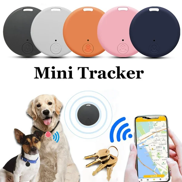 

Mini GPS Trackers Round Anti-loss Tracking Device for Old Men Kid Pet Bluetooth 5.0 Mobile Key Tracking Smart Cat Dog Locator