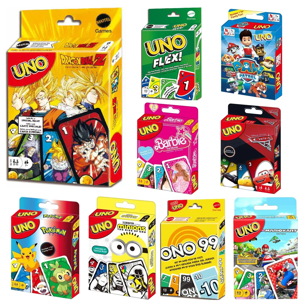 UNO FLIP Покемон Настольная игра Аниме Мультфильм Пикачу Рисунок Семейные