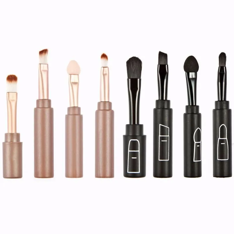 

2 Colors 4pcs Outdoor Party Portable Artificial fiber Make up brush Facial Products Eye Shadow Tools