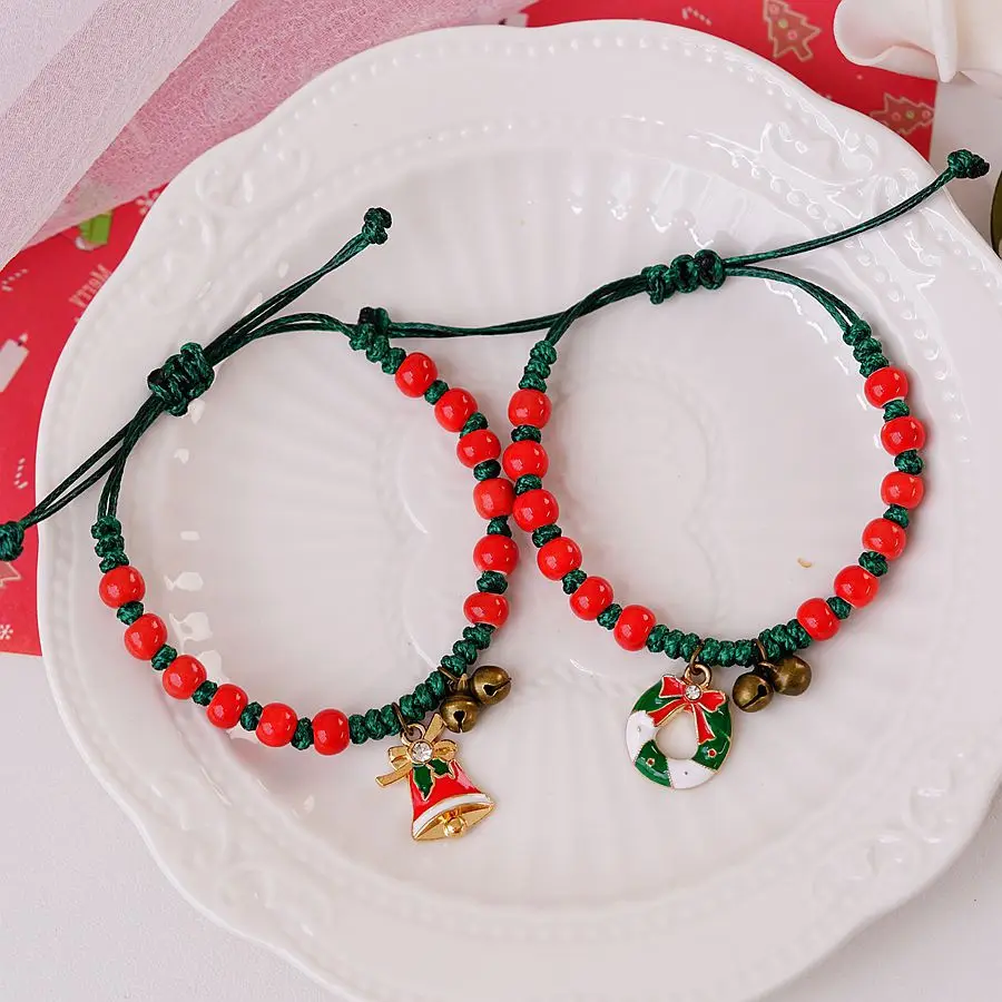 

New Christmas Gift Bracelet Popular in Europe and America Santa Claus Snowman Cartoon Jewelry Fashion Wholesale Gift for Lover