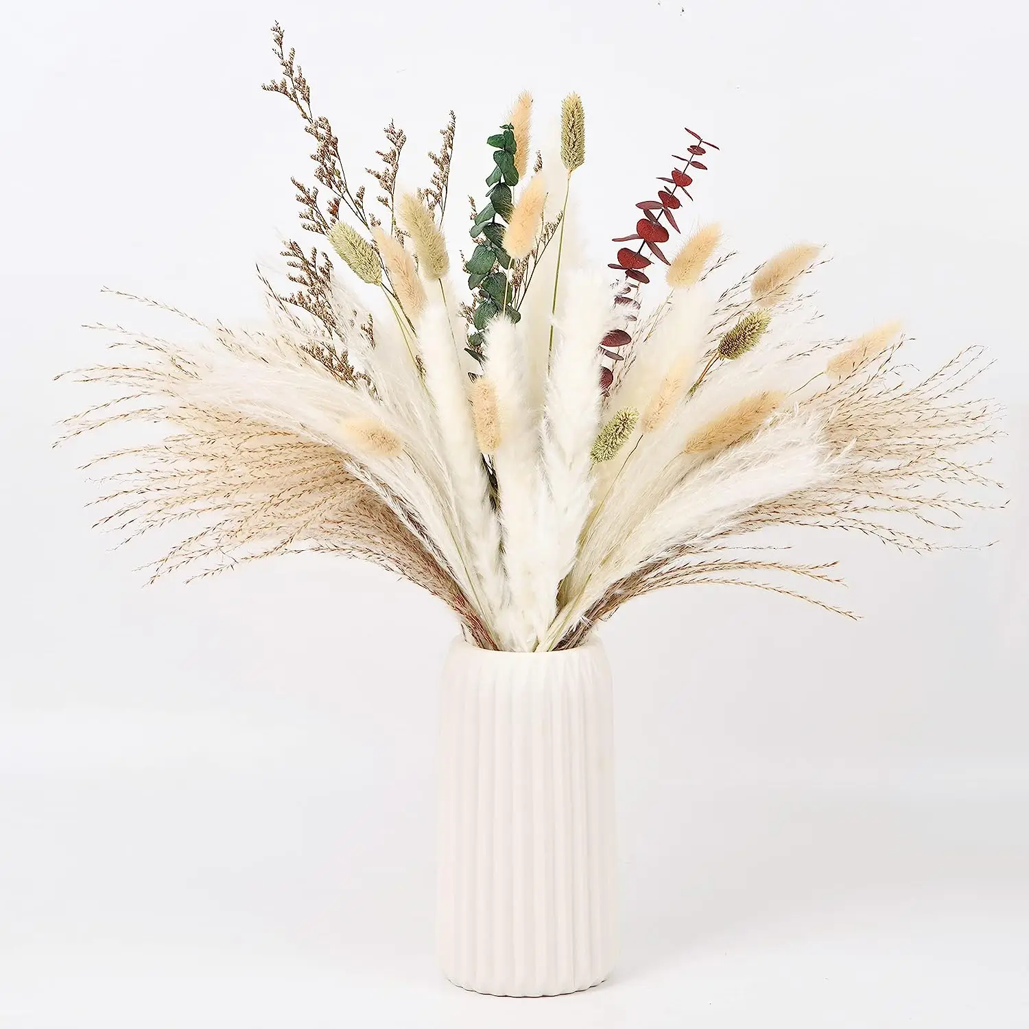 

43PCS Fully Pampas Grass Decor Natural Dried Flowers for Vase Boho Home Decor Pompas Floral Bouquet for Wedding Living Room