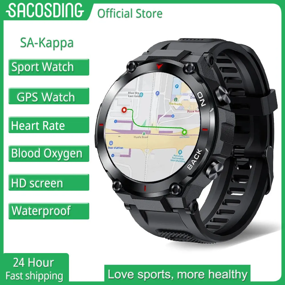

New GPS Position Men Smart Watch Military Outdoor Sport Fitness Super Long Standby Smartwatch IP68 Swimming Men Watch For iPhone