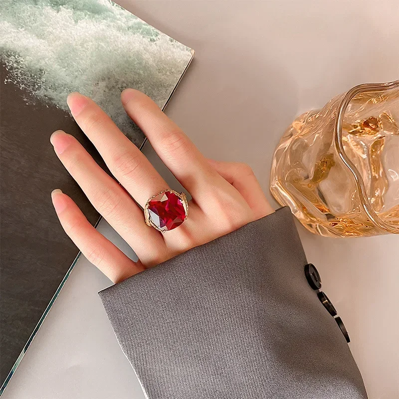 SrJewelry медное основание позолоченное имитация красочное сокровище корунд толстый