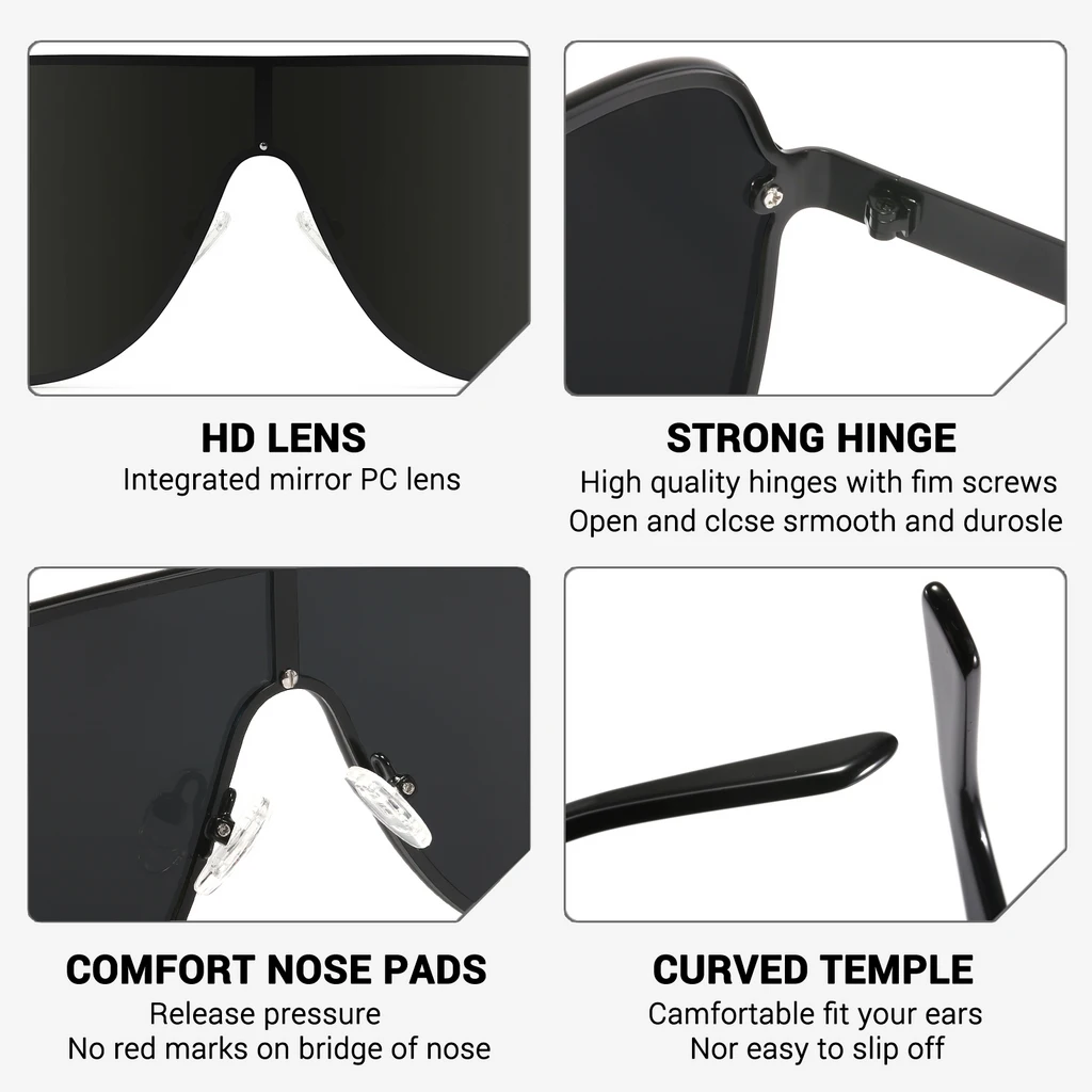 Прямоугольные поляризационные солнцезащитные очки из сплава MAXJULI защита UV400